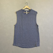 Lululemon Metal Vent Tech Sleeveless Shirt Blue Heathered Mens M Lightweight picture