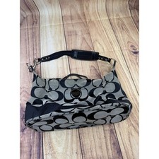 Coach Signature E1182-F17434 Black Grey Jacquard Canvas READ PLS View all PICS picture