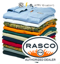 NEW-Rasco FR Flame Resistant Long Sleeve Henley T-Shirt-ALL COLORS Fast Shipping picture