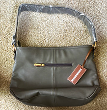Montana West Medium Crescent Shoulder Bag Zip Top, Pebbled, Inner Pockets picture