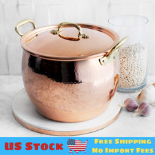 Ruffoni Historia Hammered Copper Stockpot with Vine Handle, 12-Qt picture
