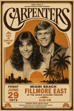 1973 CARPENTERS CONCERT POSTER WALL ART PRINT MIAMI FLORIDA SIZE 11X17inches picture