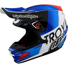 Troy Lee Designs 2023 SE5 Composite Helmet With MIPS - Qualifier - White/Blue, picture