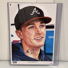 Topps Living Set Max Fried Autographed Print Baseball Lithograph Beckett picture