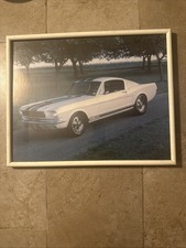 Vintage Picture Poster Framed 1965 Shelby Mustang G.T. 350 --- 20 x 16 picture