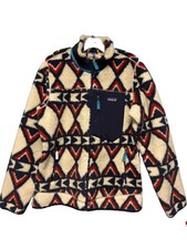 Patagonia Classic Retro-X Fleece Jacket Zip-Up Women’s L -Brass Hawk Blue NWOT picture