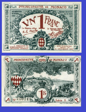 Monaco 1 francs 1922    /- Copy picture