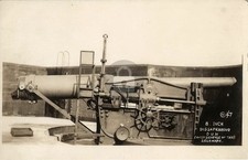 8 Inch Disappearing Gun Delaware City Delaware RPPC Photo Postcard COPY picture