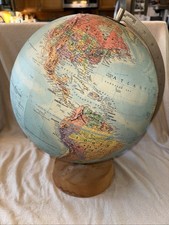 Vtg 1960'S REPLOGLE STEREO RELIEF GLOBE MCM TOPOGRAPHIC Raised Texture EUC 12