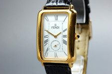 【N MINT】 FENDI 550 White Roman Gold Small Second Women's Quartz Watch From JAPAN picture