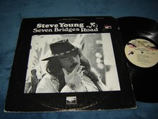 Steve Young - Seven Bridges Road LP country rock Blue Canyon promo sticker picture