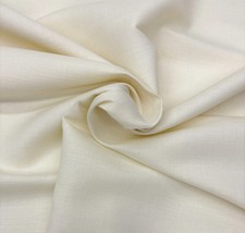 LIBECO BELGIUM LINEN CREAM SOLID MULTIPURPOSE DESIGNER FABRIC BY YARD 56