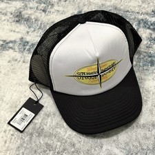 👑Stüssy AU Points Trucker Cap Black/White OSFA Mesh Snapback BNWT Authentic  picture