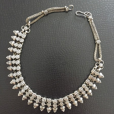 Vintage Rajasthani Tribal Silver Choker Necklace | Handcrafted Woven Wire | 60g picture