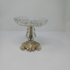 Vintage L&L WMC 1973 Hollywood Regency Pedestal Candy Dish Model 9320 Ornate... picture