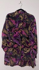 Vintage 80s/90s Women’s Ugly Abstract Print Shirt by Notations, Size L/XL picture