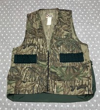 Vintage Camouflage Hunting Vest Men’s Small Multicolor Sports Afield Bird Pouch picture