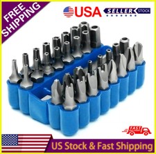 33PCS Hex Head Drill Torx Bit Set Tamper Security 1/4