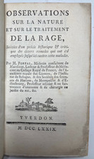 1779 Antoine Portal First Ed Rabies Hydrophobia Medical History French picture