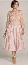 Vintage Cache Louisa Nevins Pink Polka Dot Trapunto Waist 80s Bubble Skirt Rare picture