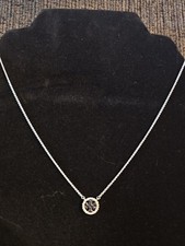 Tory Burch Miller Pave Pendant Necklace 53420 Tory Silver Color picture