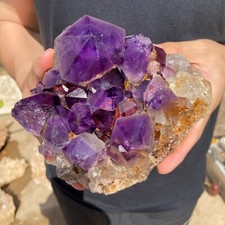 4.9lb Natural Amethyst Geode Quartz Cluster Crystal Specimen Healing picture