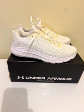Under Armour HOVR Turbulence Men's White Low Top Lace-Up Athletic Sneakers picture
