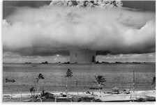 Vintage 1946 Bikini Atoll Atomic Bomb Canvas Wall Art picture
