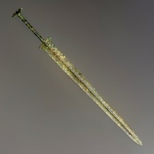 Stunning Ancient Bronze Sword With Beautiful Patina 55cm+ Big Sword picture