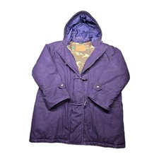 Vintage J.C. Hook Authentic Purple Hooded Jacket Mens M Down Quilted Lined picture