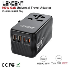 100W GaN Universal Travel Adapter Type C+2USB A Ports Fast Charge EU/UK/USA/AUS picture