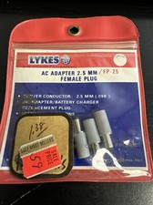 Lykes Vintage Electronics AC Adapter 2.5 MM / FP -25 Female Plug picture