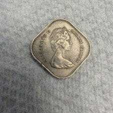1966 Bahamas Islands 15 Fifteen Cents Hibiscus Flower Rare Coin KM#5 picture