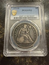 1859-O Liberty Seated Silver Dollar F12 PCGS picture