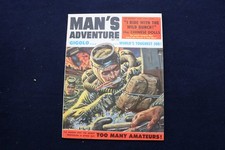 1958 MAY MAN'S ADVENTURE MAGAZINE - SCUBA DIVER COVER - E 34681 picture