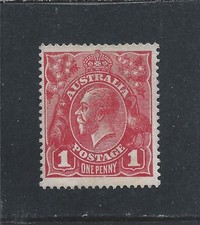AUSTRALIA 1914-20 1d CARMINE-RED DIE 2 NO GUM SG 21d CAT £425 picture