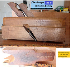 Antique⌛Wooden  1 1/4” Dbl.-Iron Nosing Plane🪙M. Crannell🪙Albany NY🪙 picture