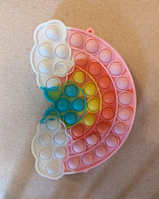 Rainbow Crescent Pop It Tactile Sensory Fidget Toy w/ Zipper Pouch, Ages 3-11 picture