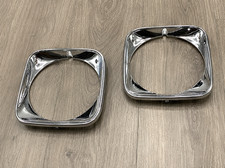 1971 Chevrolet Chevelle EI Camino Headlamp Headlight Bezels Chrome PAIR LH RH picture