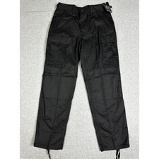 NEW TRU-SPEC Cargo Pants Mens Medium Regular Black Tactical Utility BDU Trousers picture