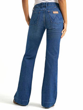Wrangler Retro Women’s Mid-Rise Flared Jeans Medium Wash Blue Denim 27 picture