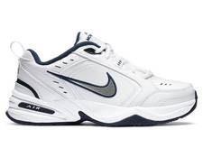 Nike Air Monarch IV Mens White Silver Lightweight Cushioned Walking Shoes picture