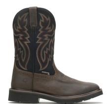 Wolverine Rancher Mens Steel Toe Waterproof Work Boots Size 12 Brown Leather NIB picture