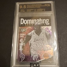 Panini 2016-17 Grand Reserve Shaquille O'Neal Lakers Dominating #38 FCG 9.5 RARE picture