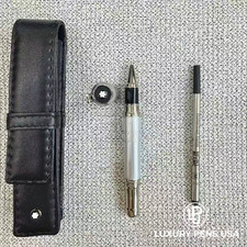 Montblanc Victor Hugo Writers Edition Rollerball Pen Silver Barley Luxury Gift picture