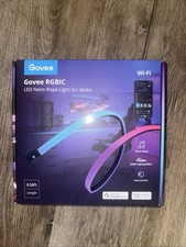 New, Govee 6.56ft RGBIC LED Neon Rope Light, Color-Changing Smart Light Strip picture