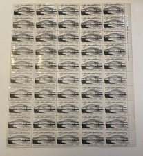 Mint Stamp Block of 50 “50th Anniversary Cape Cod Canal” Stamps 1914-1964 picture