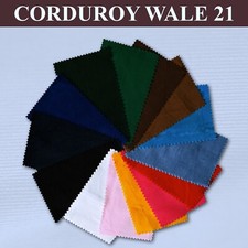 Corduroy Fabric 21 Wale Apparel 140-150GSM Solid Color by Continuous Yard 58