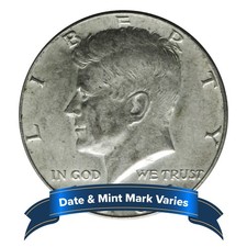 40% Silver Kennedy Half Dollars Average Circulated $1 Face Value picture