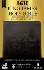 Original 1611 King James Bible KJV AV1611 Facsimile Black w/ Apocrypha Softcover picture